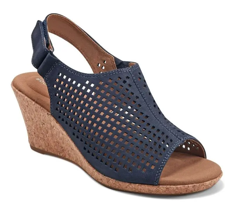Rockport Women's Perforated Wedge Sandal- BriahSling