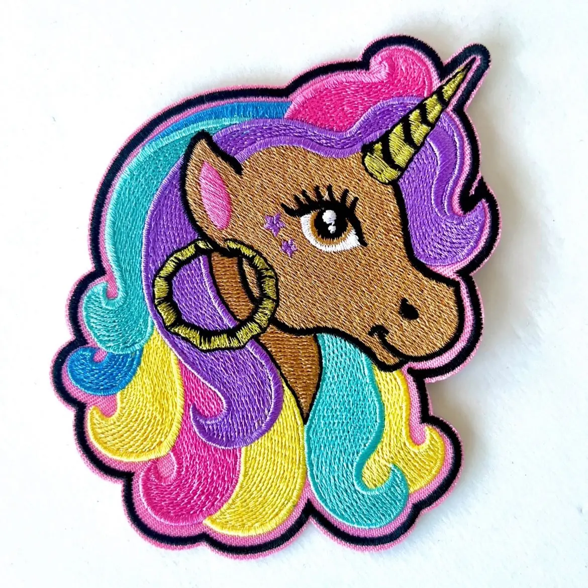 Roxi The Unicorn Iron-On Patch, 3.5 Inches