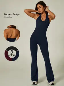Women's Sportswear One-Piece, Spring Summer Fitness Wear, High Elasticity Breathable, Yoga Running Gym, Slimming Leg-Lengthening