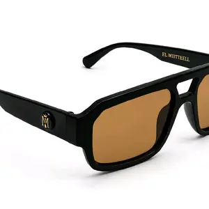 EL MIITTEELL Luxury Amber UV400 Sunglasses – Premium Square Frame Women.