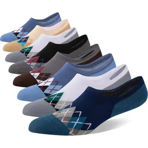 8 Pairs No Show Socks for Men Cotton Low Cut Non Slip Invisible Thin Socks