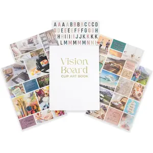 Vision Board Book Scrapbook : 850+ Vision Board Supplies, Letter/Number Stickers & Inspirational Magazine Photos for Won - Complete Kit for Collage, Goal Setting & Manifesting Dreams