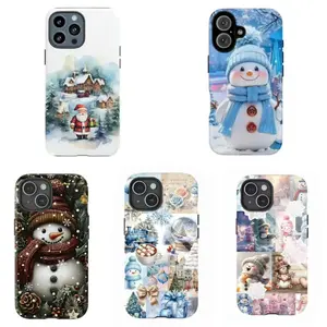 Christmas Snowman phone case, Festive Winter Design,Winter Holiday Phone Case,Cover for iPhone 16 15 14 13 12 11 17 Pro Max for Samsung phones, Fashion Dual Layer Creative Case,Thanksgiving Day Christmas,Perfect Gift for Her/Him