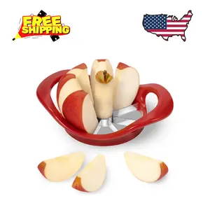 Apple Cutter, 8 Blade Apple Slicer and Corer (Red)