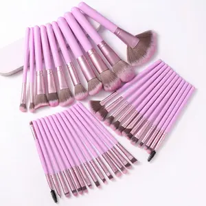 36pcs  Cosmetic Brushes,Which Are Made Of High-Quality Synthetic Fibers And Cover Many Types,Such As Daily Powder Brushes,Foundation Make-Up Brushes,Halo Dye Brushes,Facial Stationary Brushes,Powder Blusher Brushes,Concealer Brushes And Eye Shadow Brushes