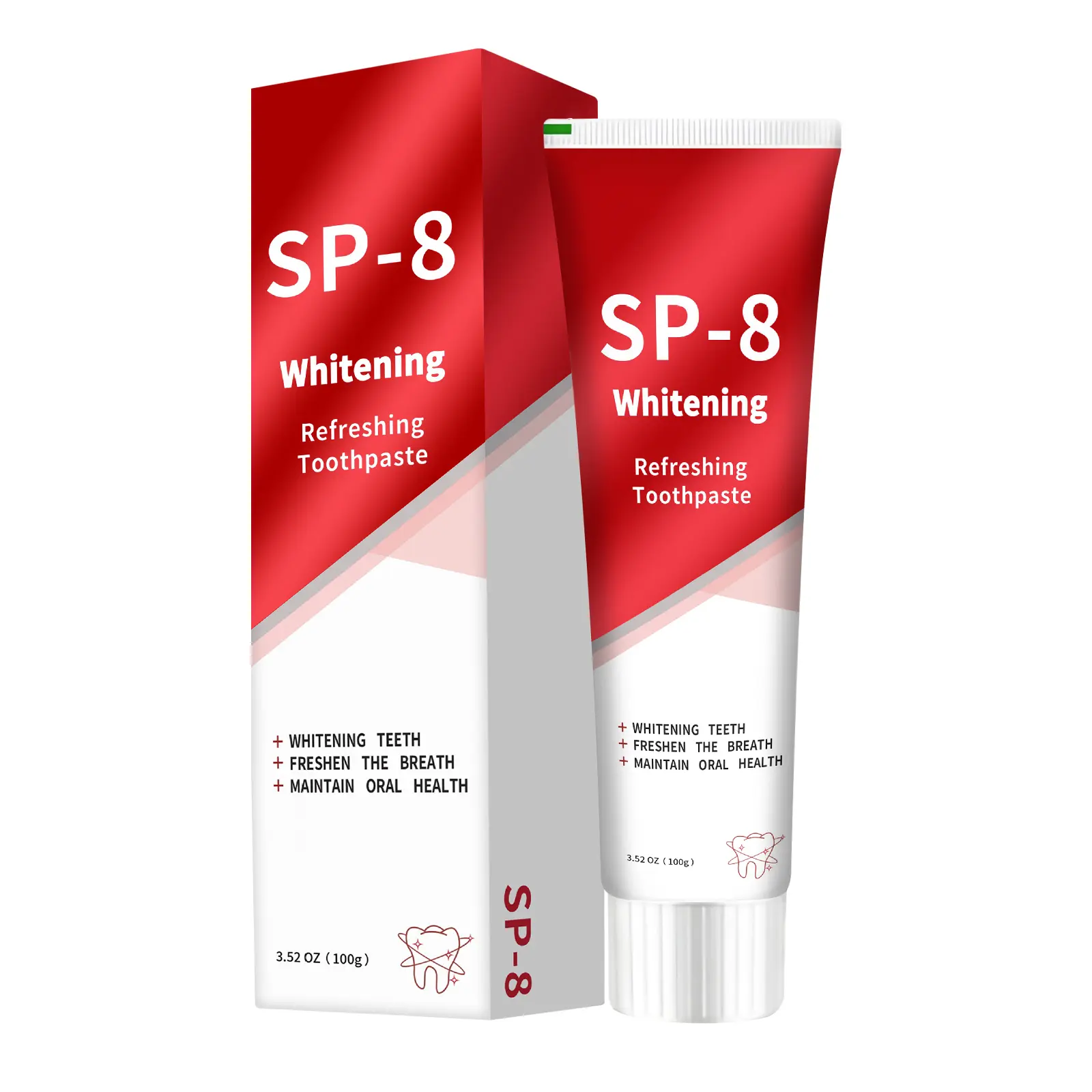 Miaofutong SP-8 Probiotic Aloe Toothpaste 100g - Peppermint, Baking Soda, Chamomile & Minerals, Single Item Natural Herbal Oral Care for Gentle Cleansing, Gum Health, Fresh Breath, Enamel Strengthening, Cavity Protection, Anti-Bacterial, Keeps Breath Feel