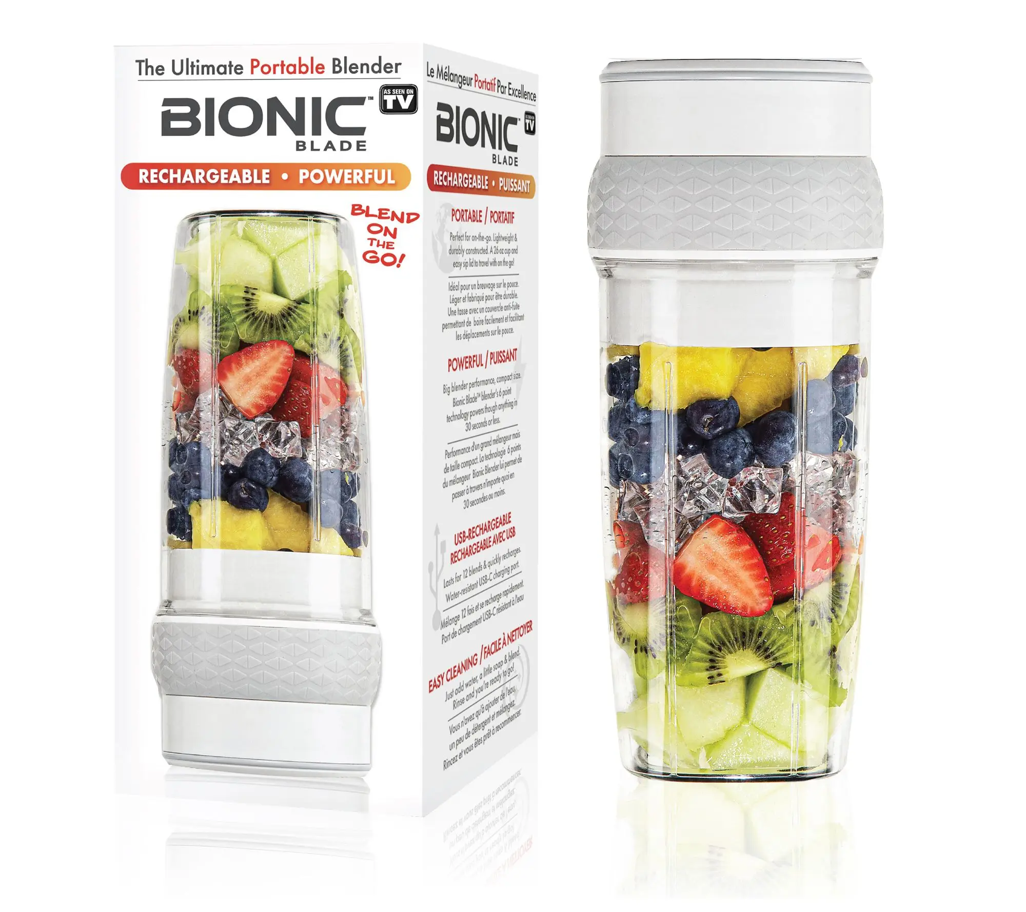 Bionic Blade Personal 26oz Rechargeable Portable Blender Bionic Blade Personal 26oz Rechargeable Portable Blender