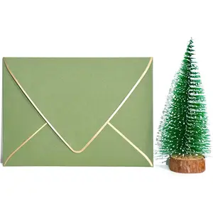 A7 sage green Envelopes 5 x 7 With  Border,- 25 Pack,For 5x7 Cards| Quick Self Seal| for Weddings, Invitations, Photos, Graduation,  Shower| Thick Luxury paper|5.25 x 7.25 Inches