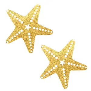 Gold Fairy Dust Glitter Sexy Starfish Nipple Cover Pasties