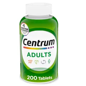 Centrum Adult Multivitamin/Multimineral Supplement with Antioxidants, Zinc, Vitamin D3 and B Vitamins, Gluten Free, Non-GMO Ingredients - 200 Count