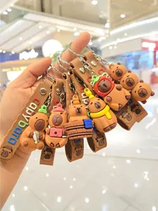 Capybara Series Doll Keychain Creative Silicone Capybara Keychain Couple Bag Pendant
