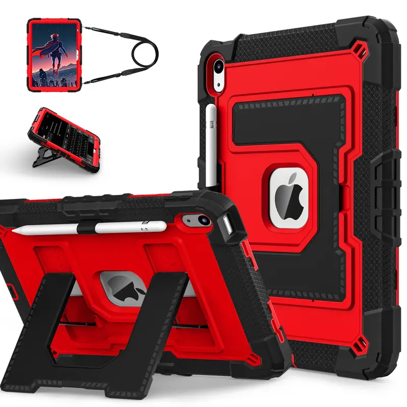 For iPad A16 11th 2025 Case, Rugged Shockproof Protective Cover with Handle Stand, Soft Child-Safe Material, Fits 10th and 10.2 9th 8th 7th Tablets, iPad Tablet Accessories, Durable Tablet Accessory, Tablet Covers (Case Only)