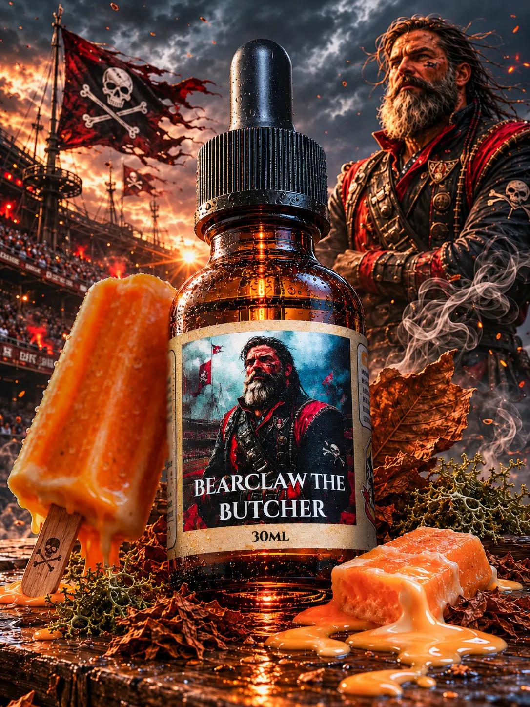 Bearclaw the Butcher - Beefed Up Orange Creamsicle, T0bacc0, and Oak Moss Beard Oil, Butter & Cologne