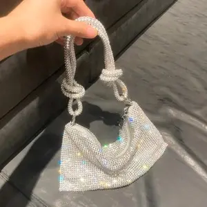 LUXURY HOBO SHOULDER SHINING RHINESTONES EVENING CRYSTAL PURSES