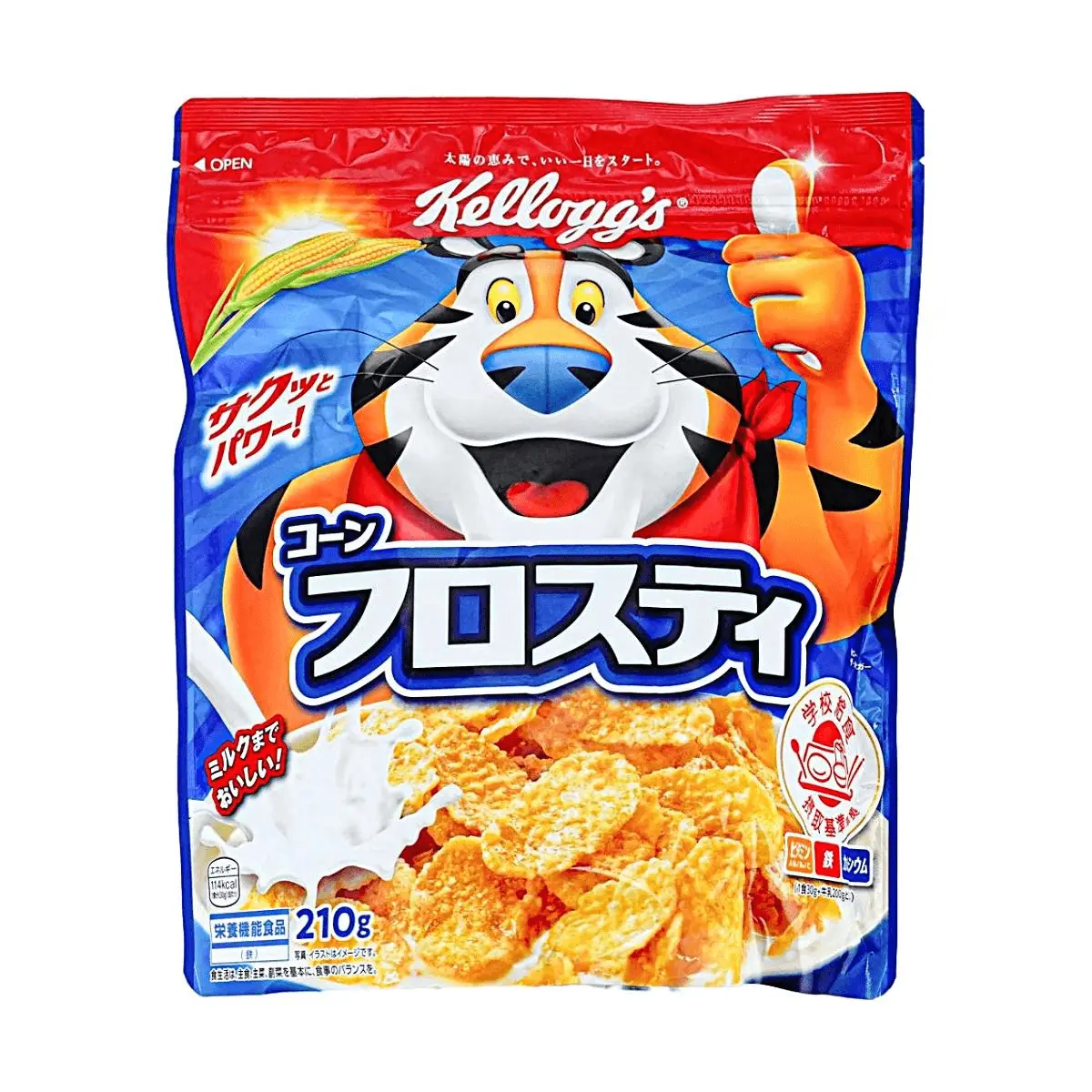 Kellogg's Corn Flakes Cereal - Japanese Edition, Sweet & Crunchy, 210g Pack - Iron, Calcium & Vitamin Enriched Breakfast Cereal