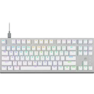 K60 PRO TKL RGB Tenkeyless Optical-Mechanical Gaming Keyboard - CORSAIR OPX Switch - White (NA)