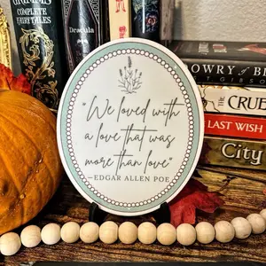 Edgar Allen Poe Quote, Bookshelf Decor - Gothic Style Decor