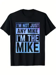 Summer t Shirts 'I'm The Mike' Funny T-Shirt - Soft Cotton, Perfect for Casual Outings & Date Nights