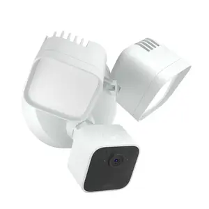 Blink Wired Floodlight Security Camera - 2600 Lumens, HD Live View, White, Audio Functionality, Safety