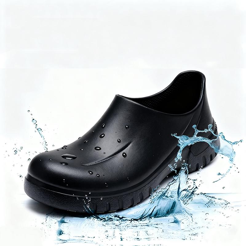 Chef safety shoes, one foot wide toe shoes, waterproof, anti slip, oil resistant, wear-resistant and comfortable, breathable insole, nurse slippers, lightweight shock absorption, wide toe chef shoes, suitable for hospital and restaurant staff