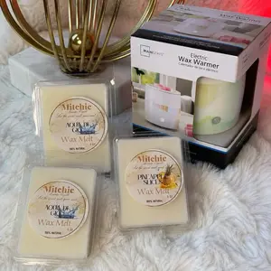 Wax Melt 100% Natural: (vanilla, Acqua Di Gio and pineapple slices Scented) Melts for Home. 5.0oz (3 pack) Warmer include