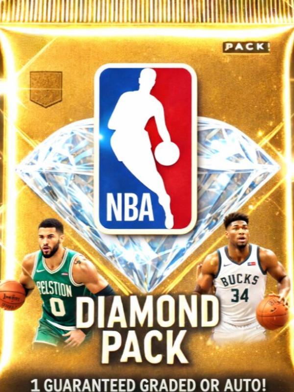 All Star Edition ! Diamond NBA Pack! Includes 1 Graded NBA card or one Case Hit, Auto or Jersey Card *Image for Advertising purpose Only