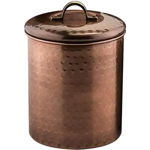 Nusteel TG-1843AC-1 1 qt. Hammered Antique Copper Canister
