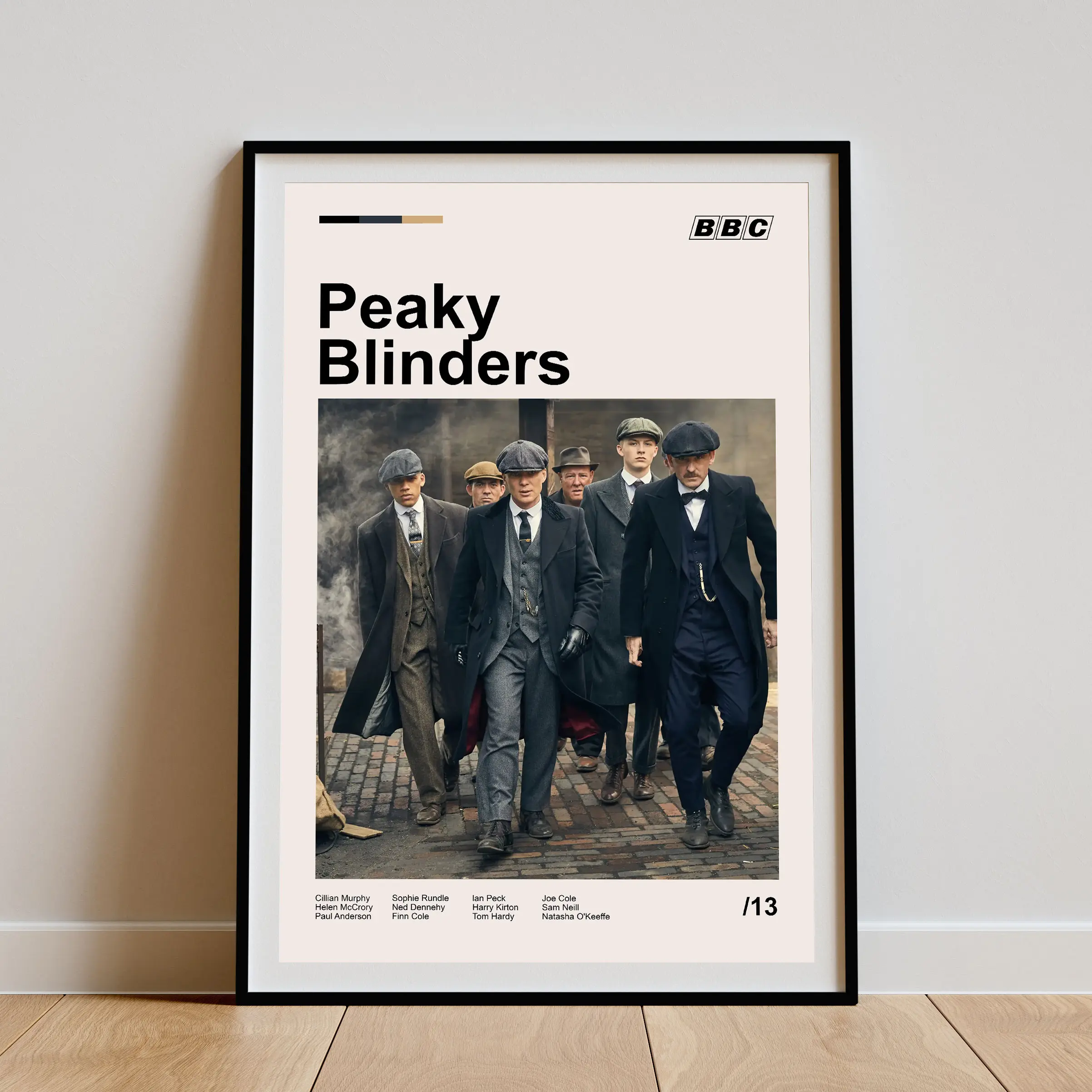 Peaky Blinders Movie Poster, Peaky Blinders Print, Thomas Shelby, Wall Art, Rolled Print, Stretched Option, Tv Series Gift 01 Decor Landscape
