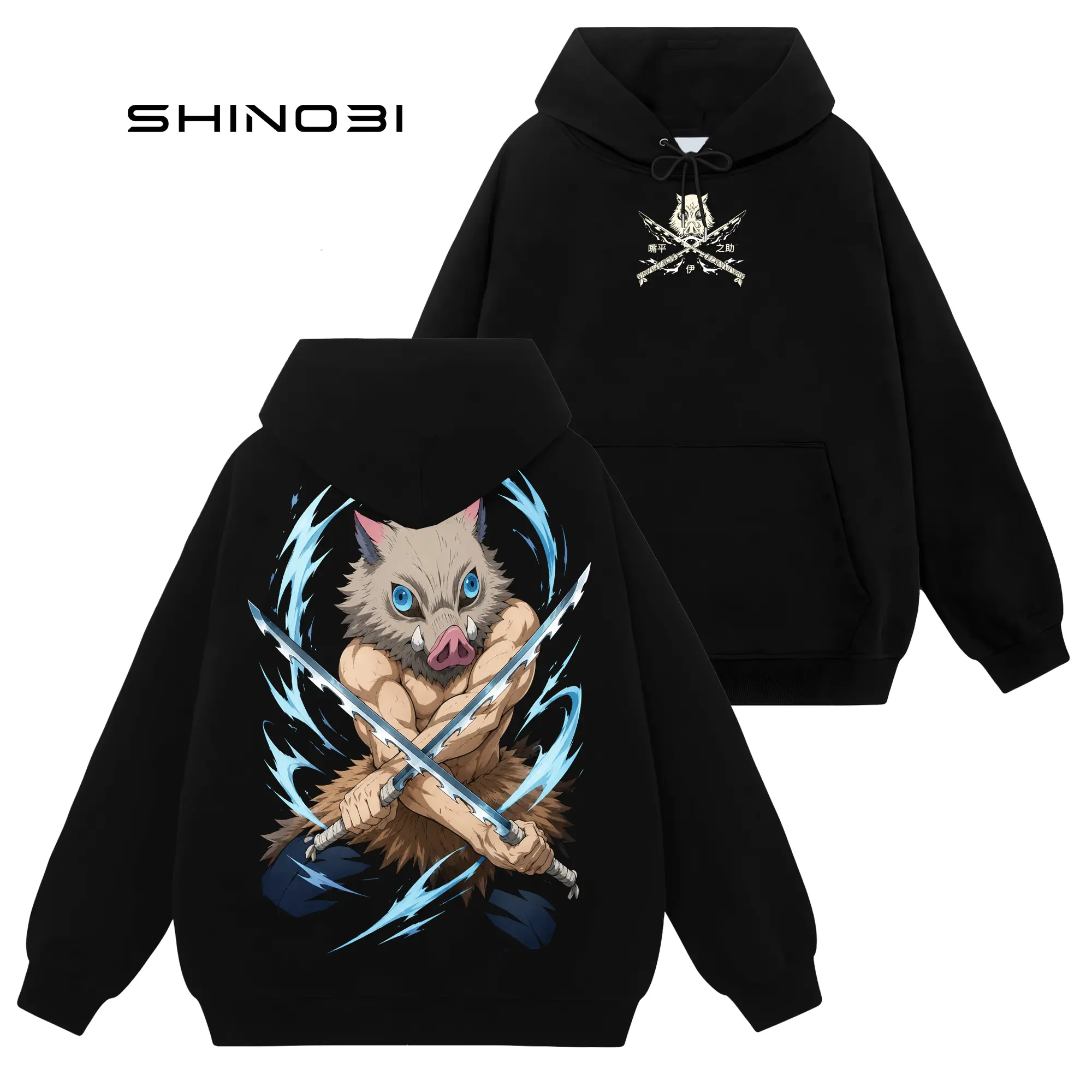[Shinobi Shop] Inosuke - Demon Slayer Kimetsu No Yaiba #296 Hoodie T-Shirt Sweatshirt, Retro Vintage Unisex Graphic 90s Cotton, Gift For Wibu, Anime Manga Y2K Streetwear Apparel Everyday