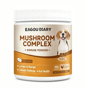 EAGOU DIARY Organic Turkey Tail Mushroom Powder for Dogs, 100g Canine Nutritional Herbal Supplement for Immunity & Cellular Health Support, Canine Nutritional Supplement