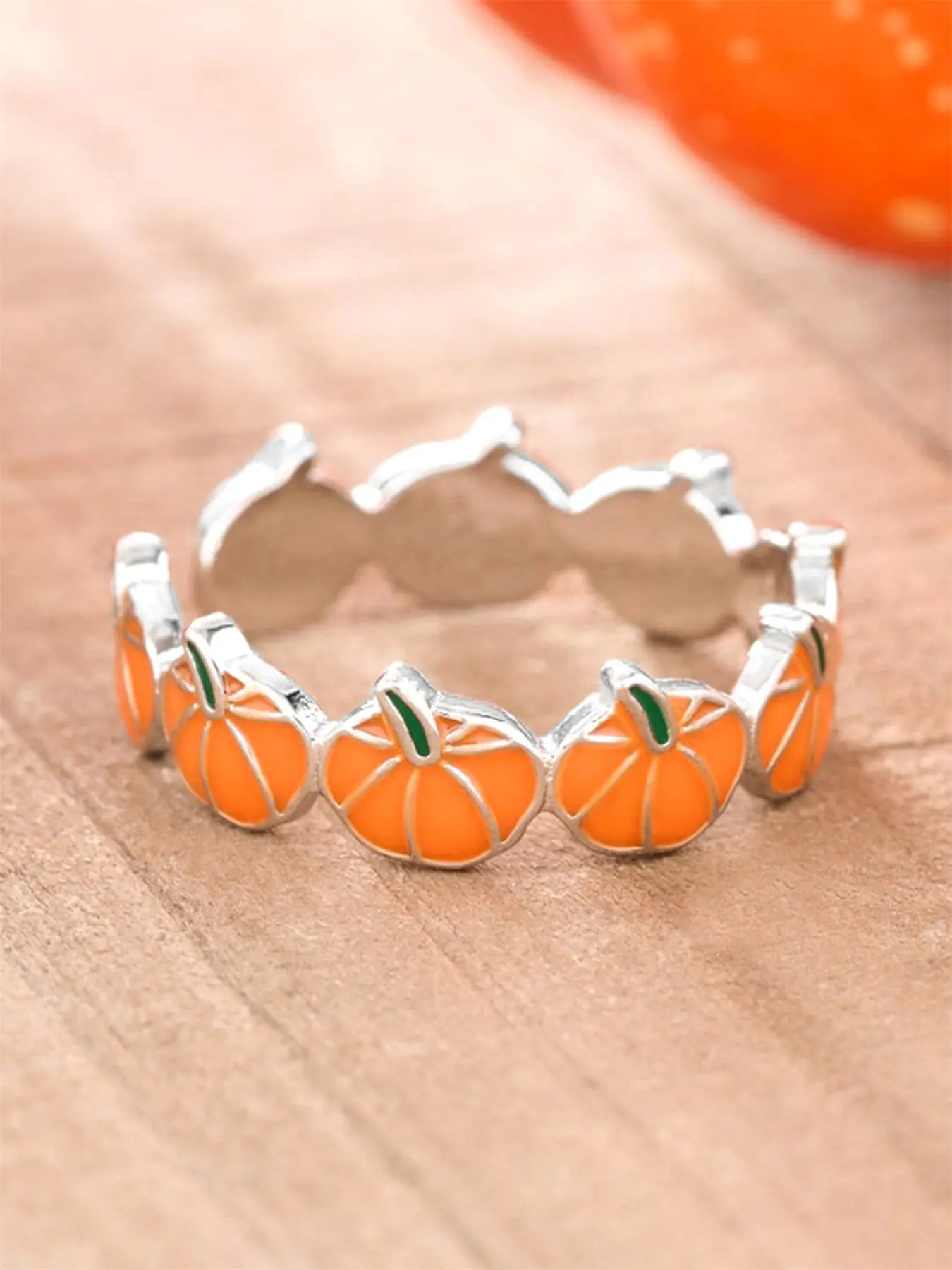 1 PC Pretty Pumpkin Ring For Women For Halloween Party Jewelry Halloween's Day Gift