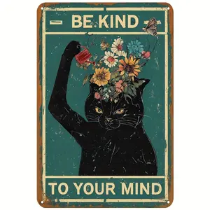 Creative Metal Sign 8x12 Inches Funny Sign Cool Sign Vintage Wall Art Flower Tin Signs Plant Lover Gifts Backyard Oasis Bar Outdoor Patio