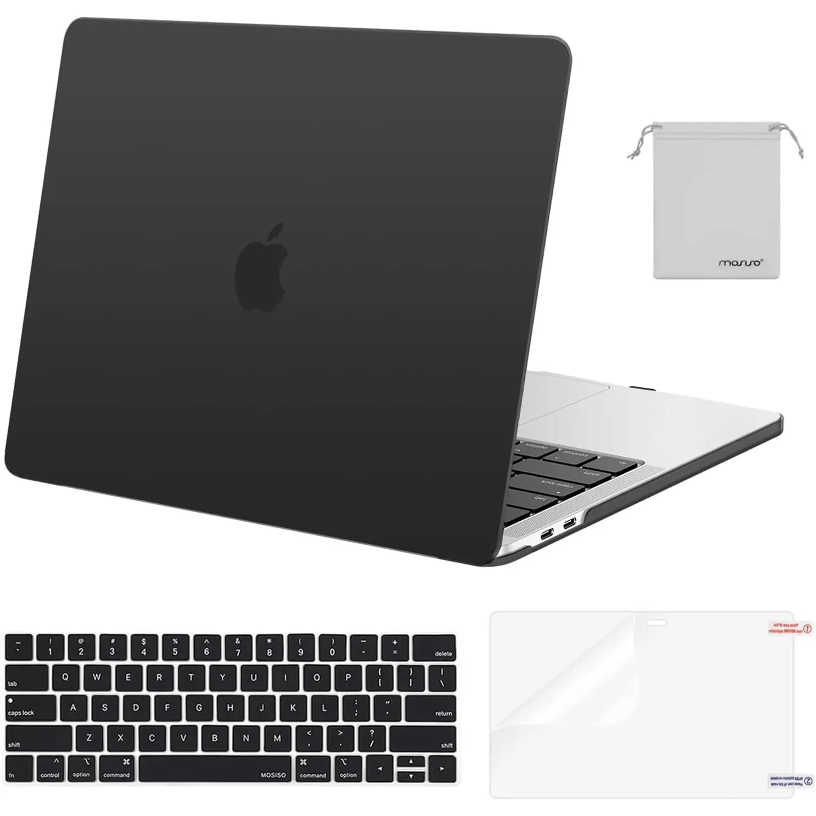 MOSISO Case Compatible with MacBook Pro 13 Inch A2338 A2251 A2289 A2159 A1989 A1706 A1708, Protective Hard Shell Laptop Cover with 2 Keyboard Covers, Screen Protector and Storage Pouch for Students and Professionals