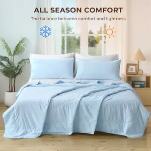 1 pc All Season Quilt, Coverless Duvet Double, Solid Bohemian Comforter, Air-Conditioned Comforter, Summer Cooling Blankets,All Seasons Bedding,Suitable for Bedroom & Living Room, Air Conditioning Quilt