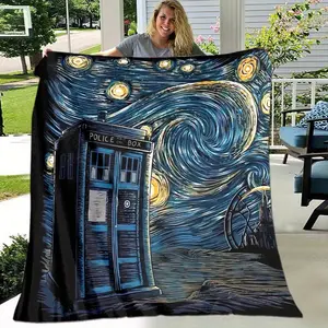 Soft & Cozy Classic Oil Painting Throw Blanket - Machine Washable, Large Square Design - For Home, Sofa, Bed, Picnic, Travel & Office Naps - Perfect Gift for Movie Nights & Relaxation