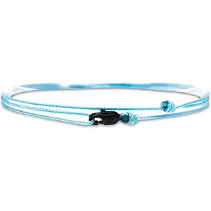 Surfer Anklet with Snap Hook Clasp  & Adjustable Thin String Ankle Bracelets for Women and Men Hand  for Beach and  Festival Accessories