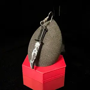 Empty Spool Ghost Face Earrings