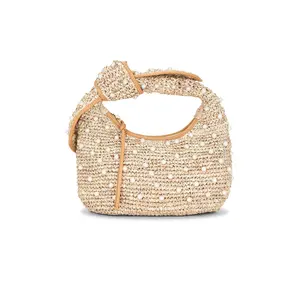 Poolside The Josie Knot Bag in Pearl Embroidered