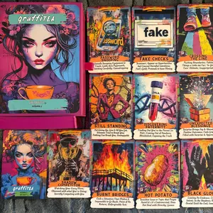 240 Cards Gossip Tea Deck GraffiTEA Volume 2 for Karmic, Twin Flame, Love, Friendship, Life Readings