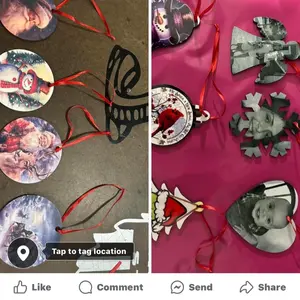 Customized sublimated Christmas ornaments