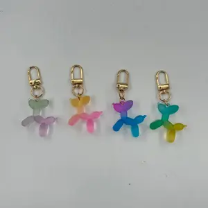 4 Cute Balloon Dog Keychains, Women's Designer Phone Bag Charms, Backpack Wallet Handbag Bookbag Accessories, Random Pack, Trendy Cute Keychain, Stylish Keyring