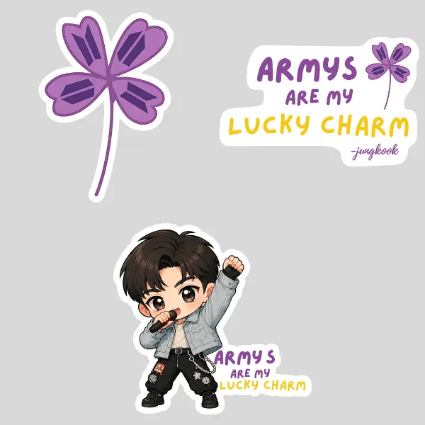 [DIE-CUT STICKER] Armys Are My Lucky Charm Sticker, Cute Sticker, Laptop Stickers, Funny Sticker