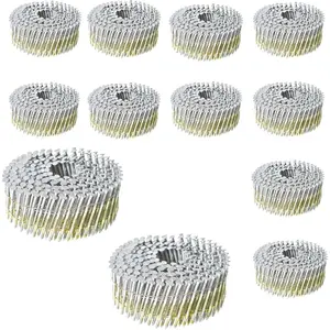 3600 Count Siding Nails 15  2-1/4 Inch x .092 Inch Collated Wire Coil Full Round  Ring Shank Hot-Dipped Galvanized