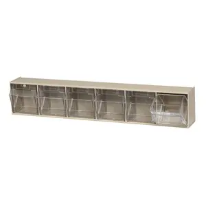 212 MAIN Quantum Storage QTB306IV Ivory Tip-Out Bins, Durable Plastic Space Saving Organizer, 3.62x23.62x4.5 in. Plastic Organiser, Home Storage Container