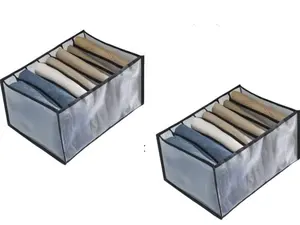 Foldable Drawer Organizer for Closet Storage: Clothes, Jeans, T-Shirts Separation Boxes Bin