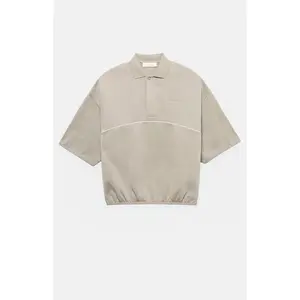 Fear of God ESSENTIALS Men's Seal Active Trace 3/4 Sleeve Modern Polo Sweatshirt