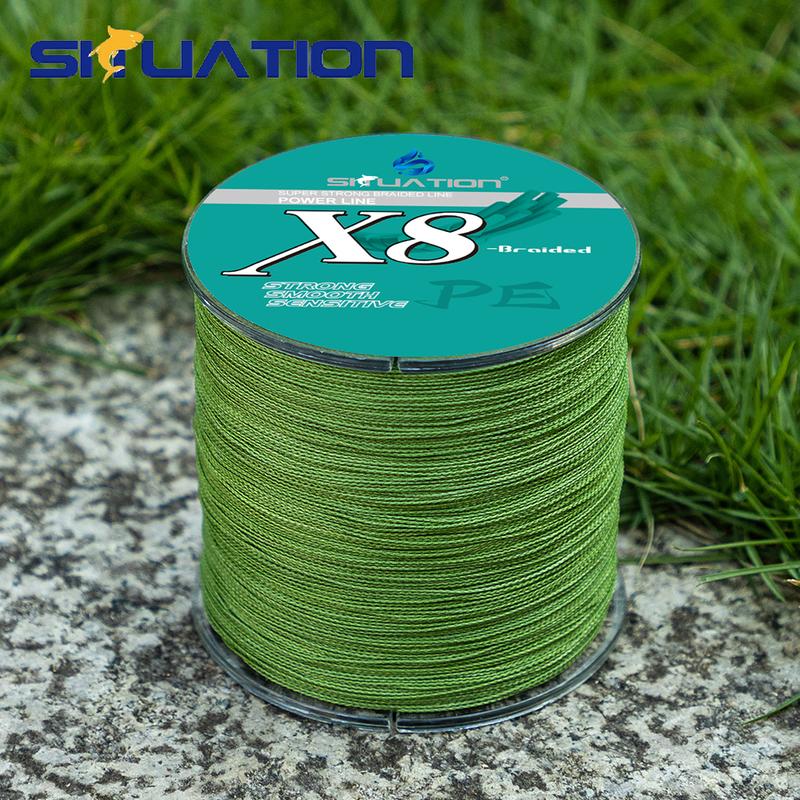 SIIUATION 1PCS 328/546yds High Strength Fishing Line, 8-strand Wear-resistant Braided Line, Long Casting PE Fishing Line, Zero Stretch, 12-100lbs Baitcasting Reels bait casters fishing equipment