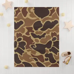 Woodland Camo Travel Velveteen Plush Blanket for Sofa Farmhouse Decor Lightweight Throw for Couch Bed All Seasons