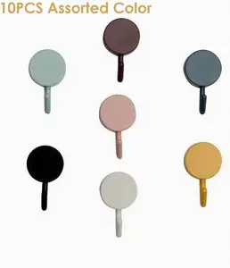 10 Pack Adhesive Hooks Cute Utility Hooks, Key Hooks for Wall Decorative, for Hanging Hat, Towel, Key, Towel Hook Wall Mount for Home, Kitchen, Bathroom, Office