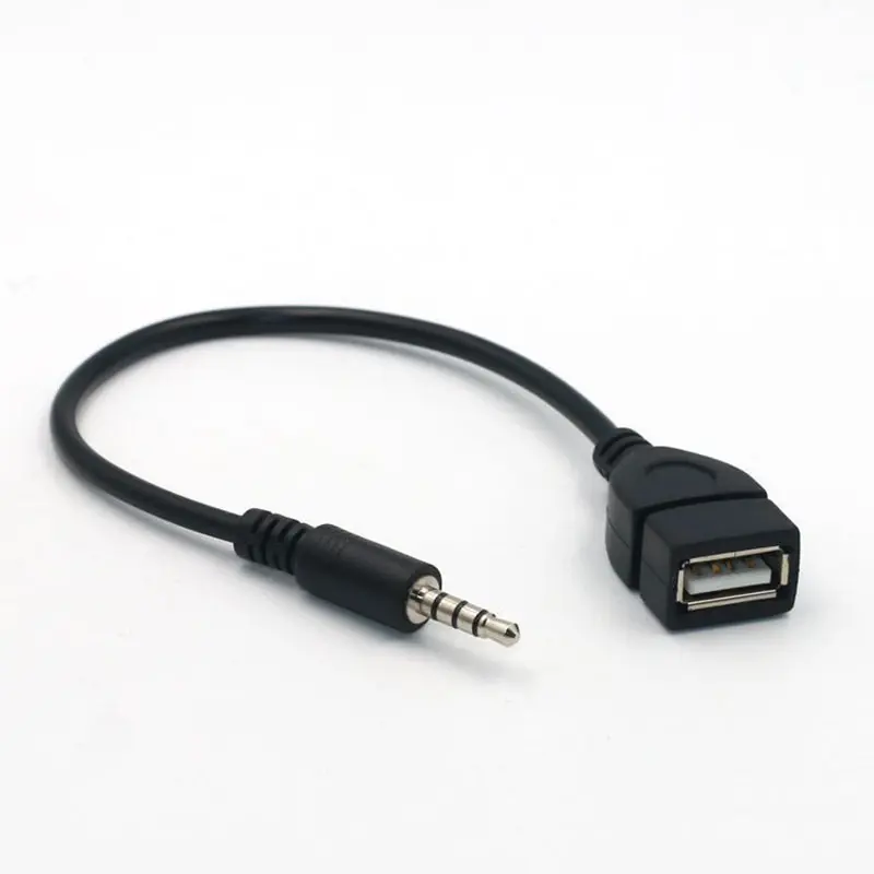 2026 Car MP3 Player Converter 3.5 mm Male AUX Audio Jack Plug To USB 2.0 Female Converter Cable Cord Adapte 2026 For your cars New for your car décor